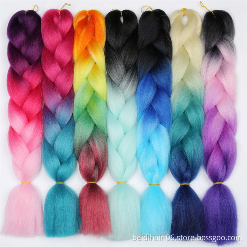 Wholesale Ombre Colors Expression Ez Jumbo Braiding Hair African Crochet Braids Synthetic Fiber Perm Yaki Hair Extensions